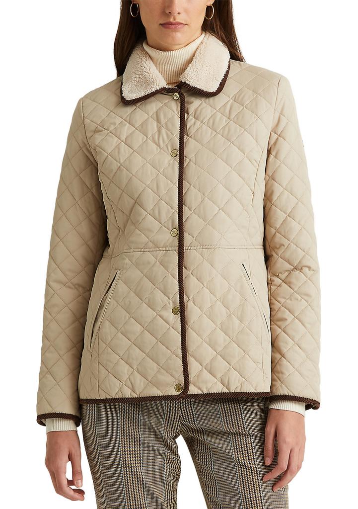 Ralph Lauren Icon Quilted Blazer with Corduroy Trim