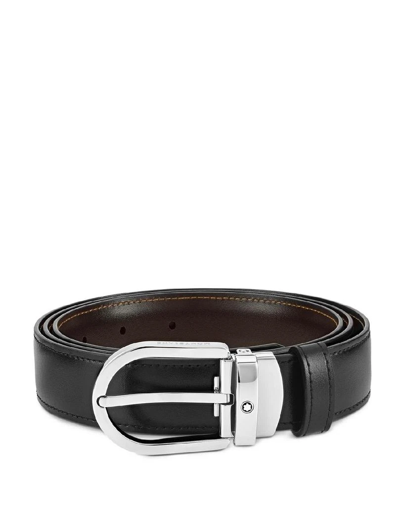 MontBlanc Men's Reversible Horseshoe Buckle Belt 4