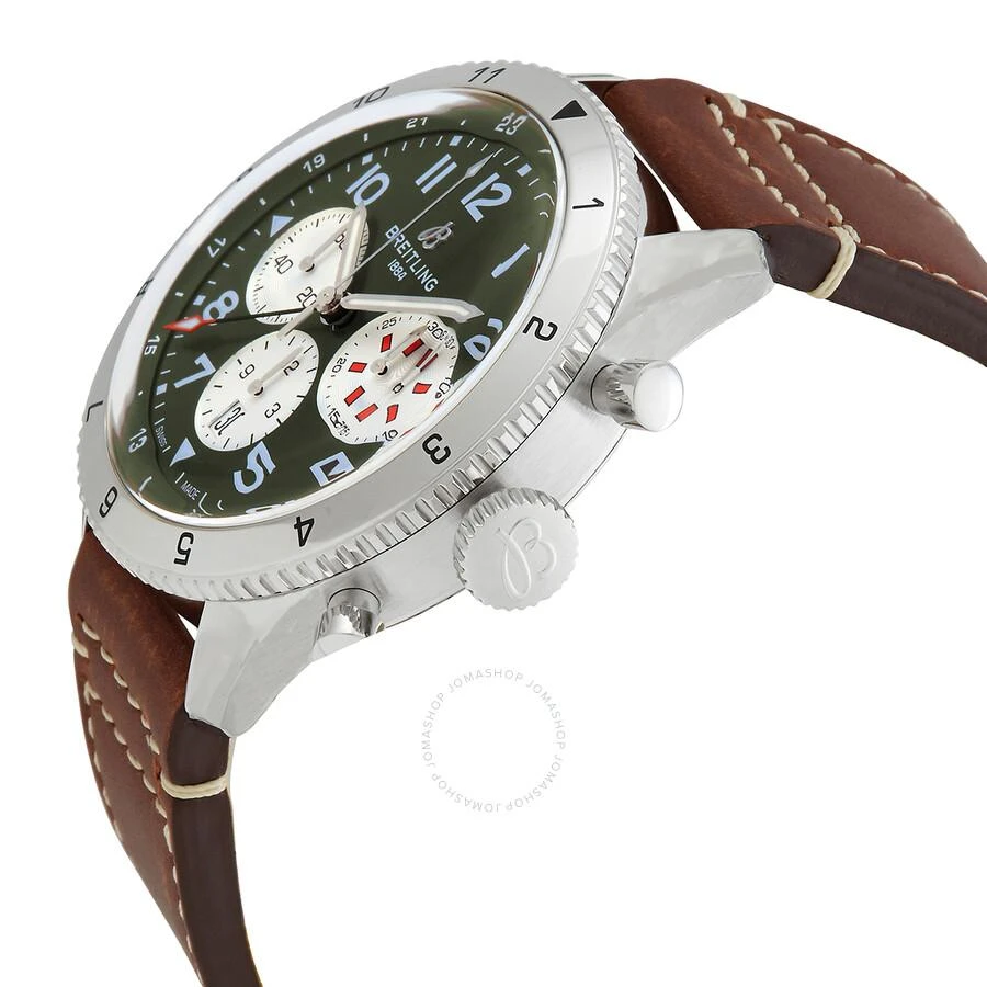 BREITLING Super AVI Chronograph Automatic Chronometer Green Dial Men's Watch AB04452A1L1X1 2