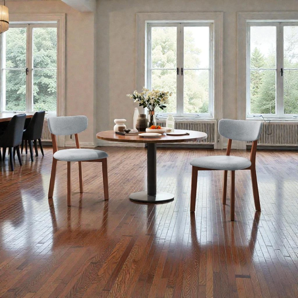 Hivvago Modern Foldable Side Chairs with Elegant Rattan Weave - Set of 2