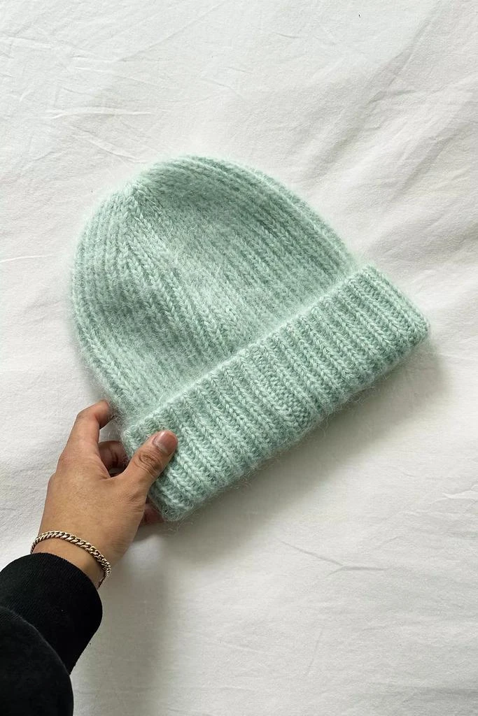 Urban Outfitters Sillage Mohair Ice Blue Chunky Beanie 2