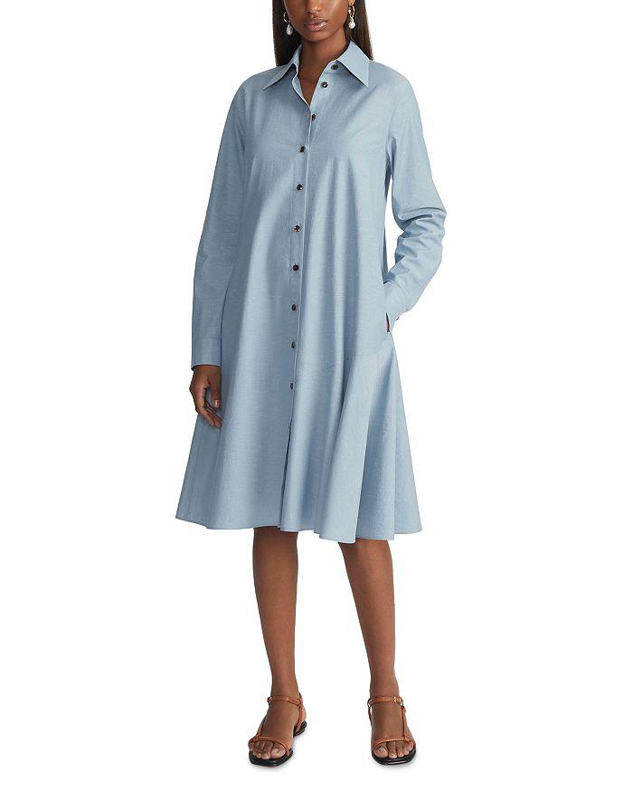 Lafayette 148 New York Flounce Hem Shirt Dress