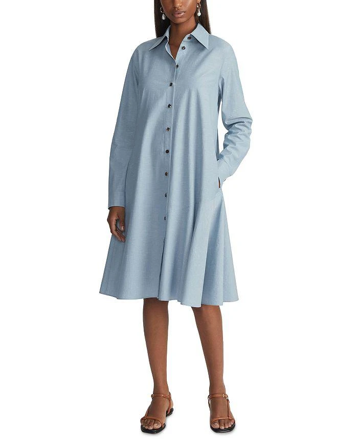 Lafayette 148 New York Flounce Hem Shirt Dress 1