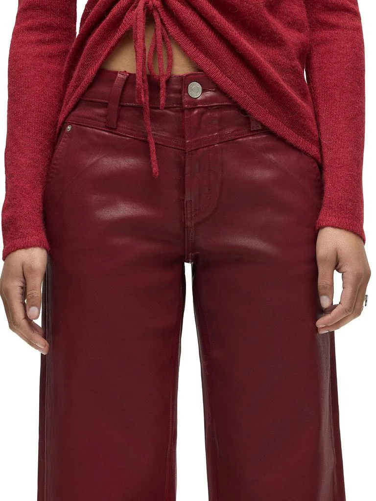 Hudson Rosie Cotton-Blend High-Rise Wide-Leg Jeans 5