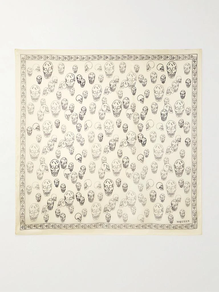 McQueen Printed Silk Scarf