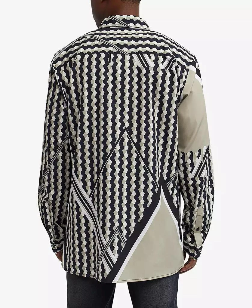 Reason Men's Geo Print Long Sleeves Woven Shirt 2