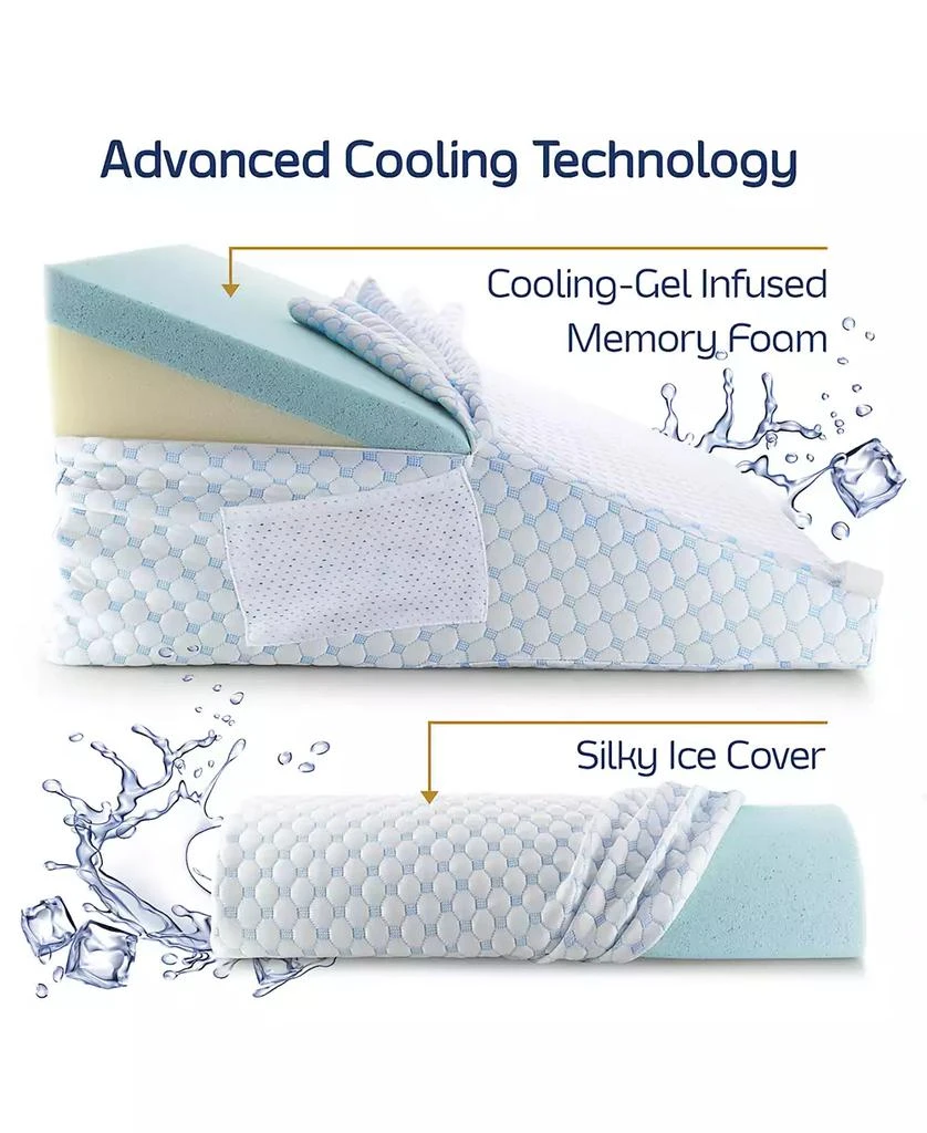 Nestl 7.5" Cooling Foam Wedge Pillow with Bolster Pillow 2