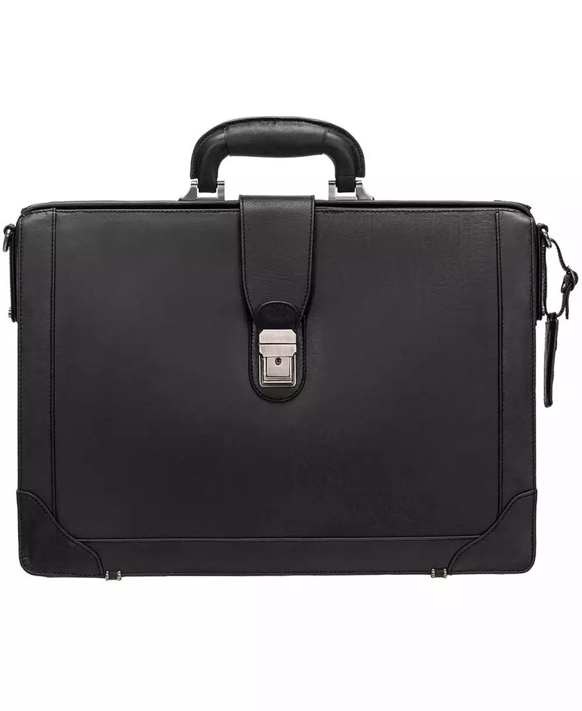 Mancini Leather Goods Men's Buffalo Luxurious Litigator Briefcase Pocket for 17.3" Laptop