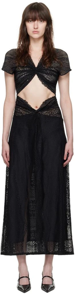 shayla strapless corset lace formal dress Lace Corseted Gown with Chiffon Shawl 18 / NOIR