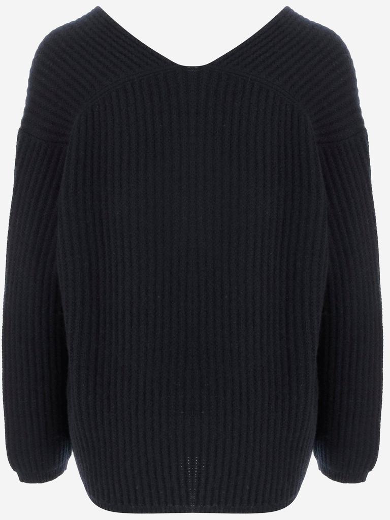 Allude Allude V-Neck Ribbed Sweater