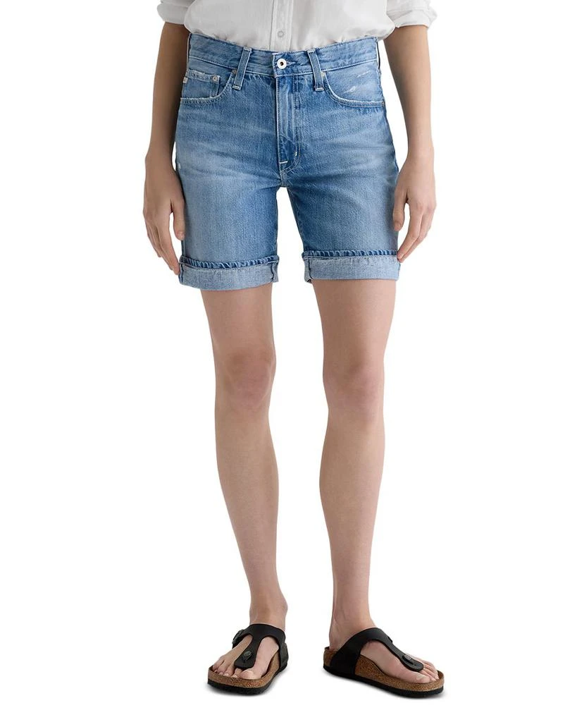 AG Ex Boyfriend Mid Rise Bermuda Shorts in 17 Years Divergent 1