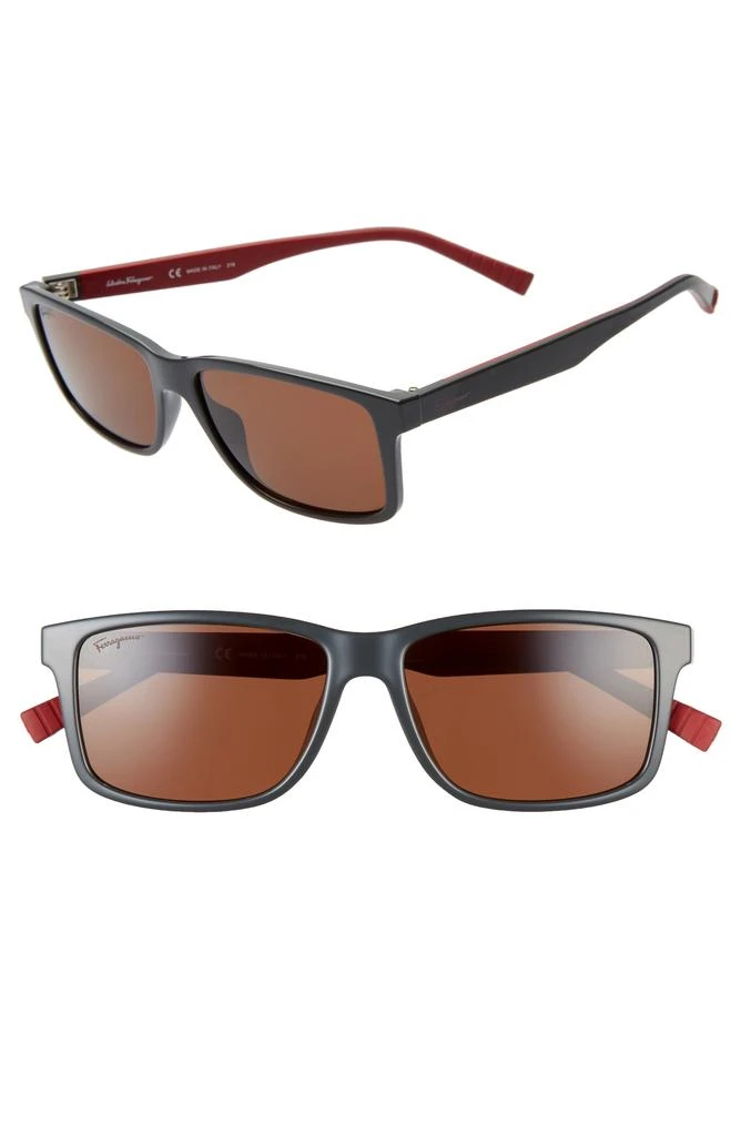 Salvatore Ferragamo 57mm Square Sunglasses 1