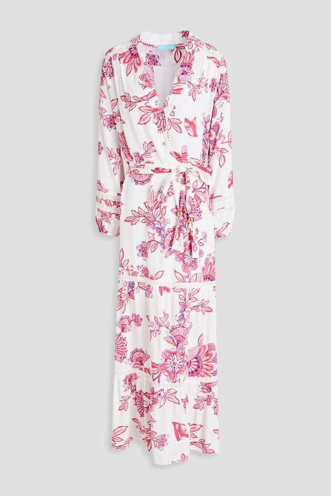 MELISSA ODABASH Wisteria floral-print woven maxi dress 1