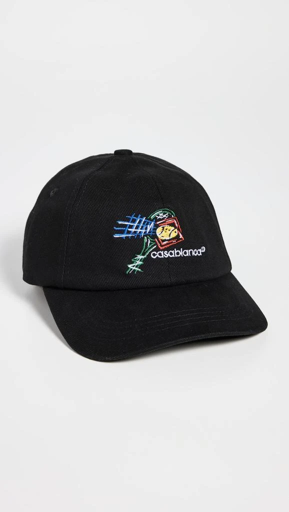 Casablanca Croquis De Tennis Embroidered Cap 1