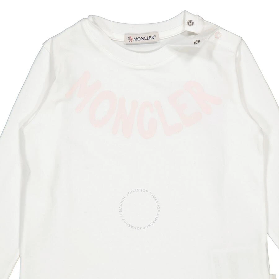 Moncler Girls Natural Logo Embroidered Long-Sleeved T-Shirt 2