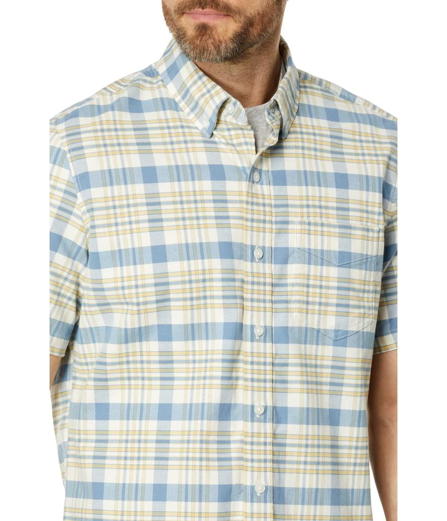 L.L.BEAN Comfort Stretch Oxford Short Sleeve Slightly Fitted Plaid 3