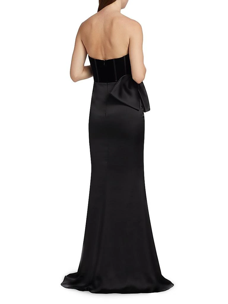 green emerald velvet dress Badgley Mischka Beaded Cuff Drape Matte Jersey Gown – By Request