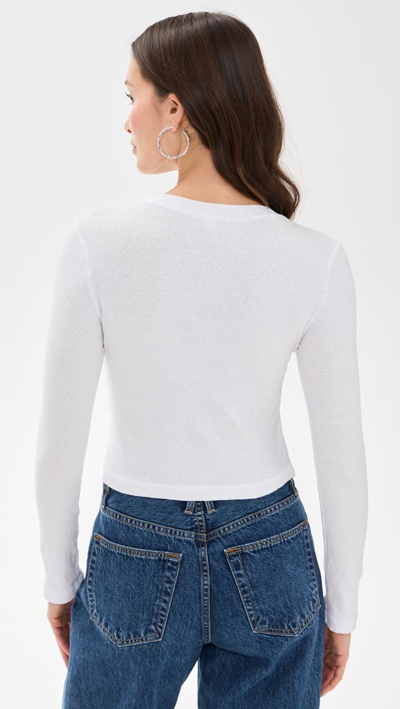 James Perse Long Sleeve Cropped Tee