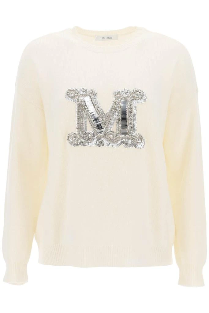 MAX MARA Max mara 'palato' pullover with jewel embroidery 1