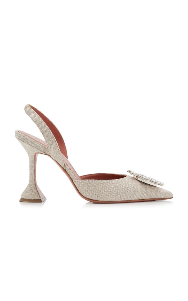 サンダル・ミュール AMINA MUADDI Grape leather Charlotte pumps Amina Muaddi Grape leather Charlotte pumps - High Heels