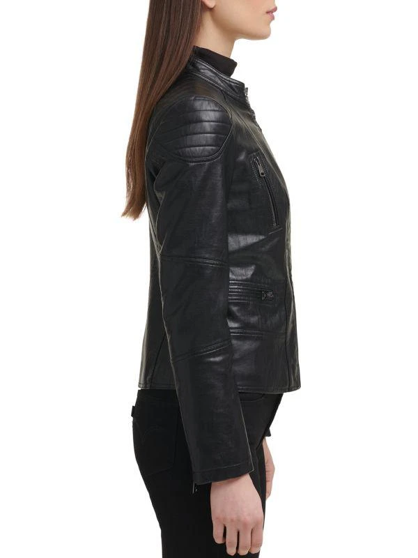 Kenneth Cole Faux Leather Moto Jacket 3