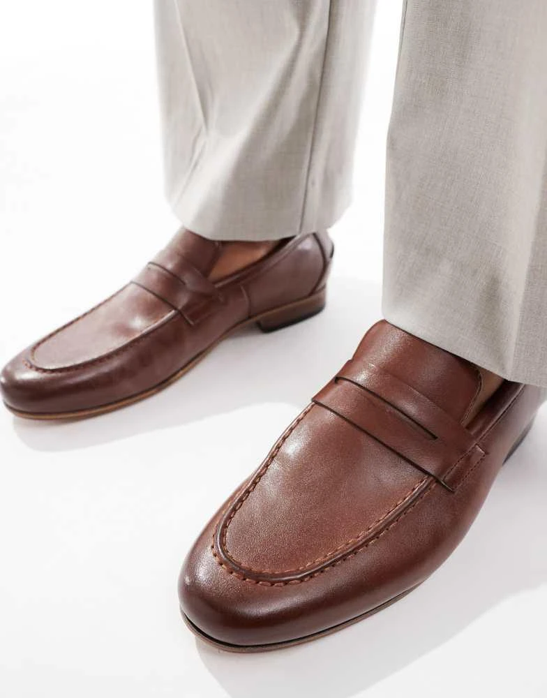 ASOS ASOS DESIGN loafers in brown with natural sole Business