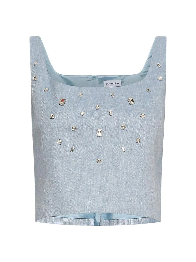 Marella Stretch Linen and Viscose Top