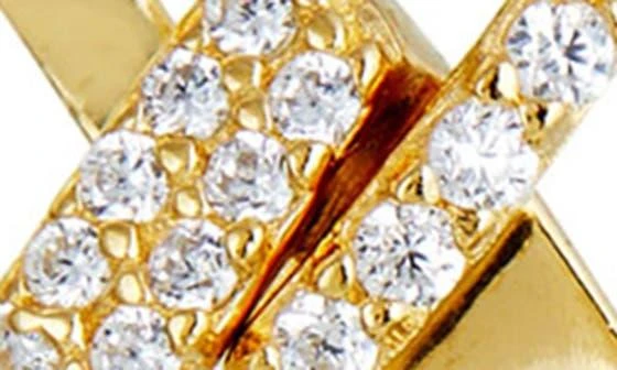 Savvy Cie Jewels 18K Yellow Gold Vermeil CZ Geometric Drop Earrings 3
