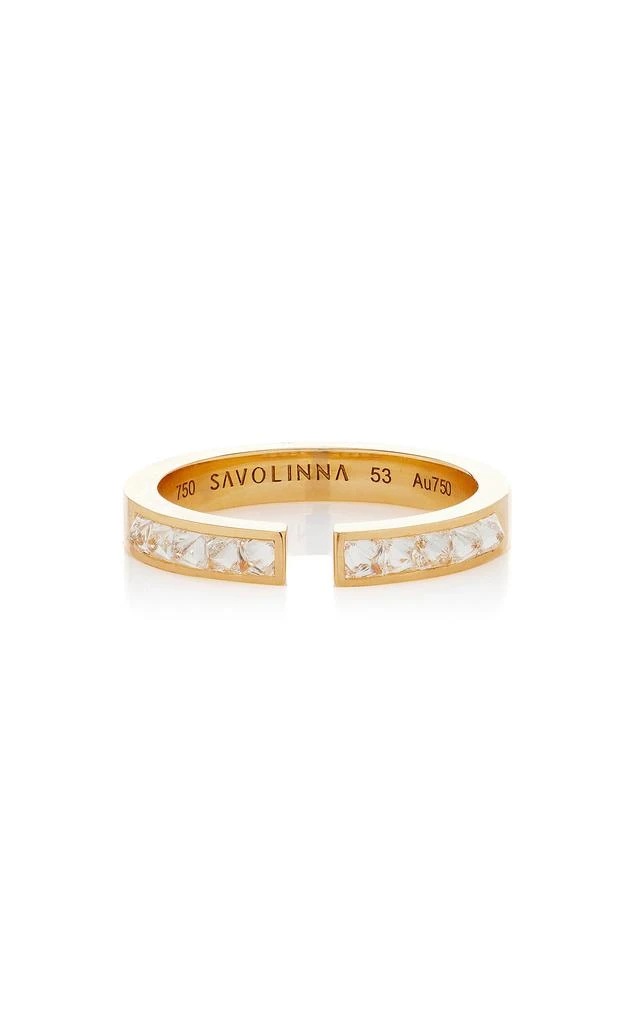 Savolinna Jewelry Savolinna Jewelry - Be Spiked 18K Yellow Gold Diamond Open Band - Gold - US 6.5 - Moda Operandi - Gifts For Her 1