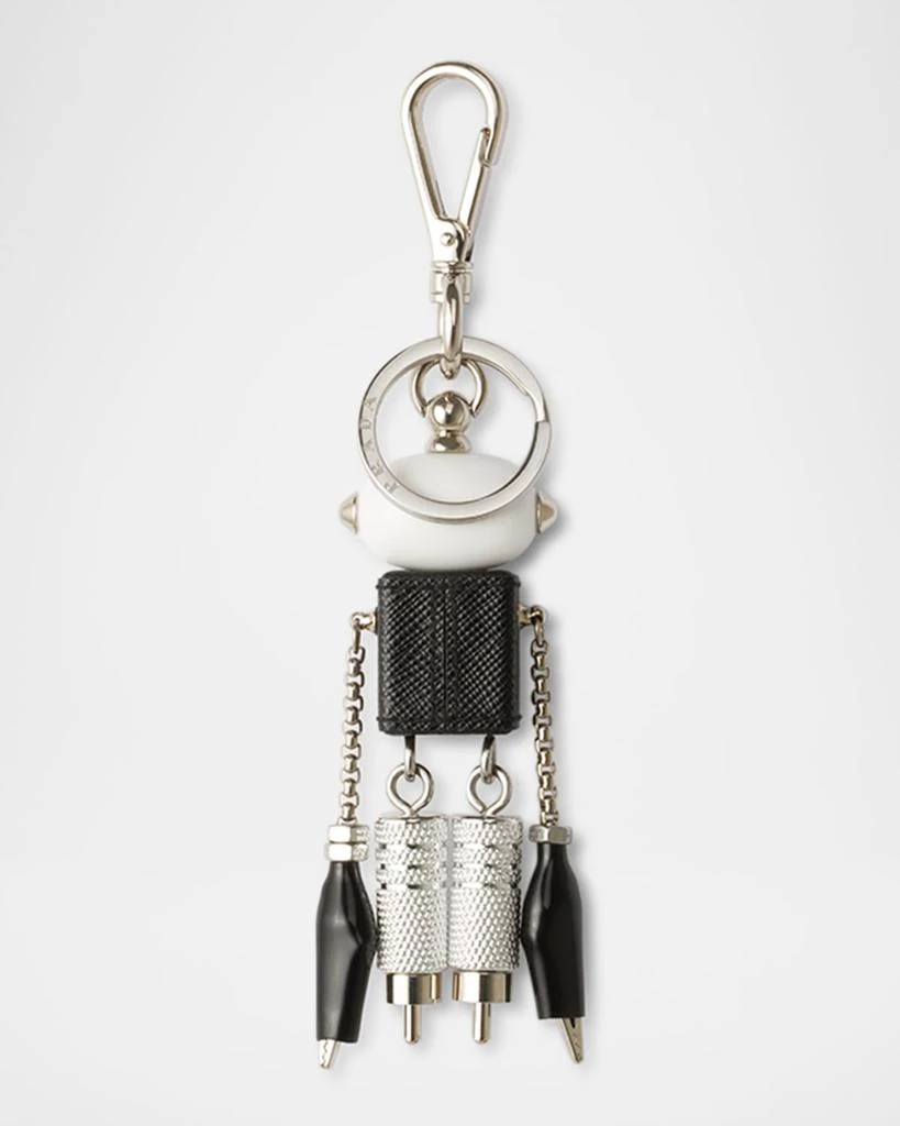 Prada Robot Saffiano Leather Bag Charm 2