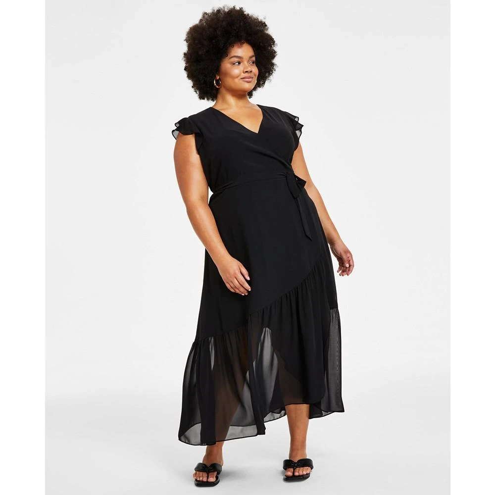 Bar III Plus Size Maxi Wrap Dress, Created for Macy's 1