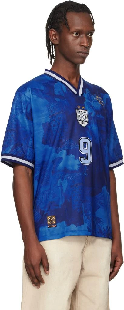 Off-White Blue World Paint Soccer Jersey 2