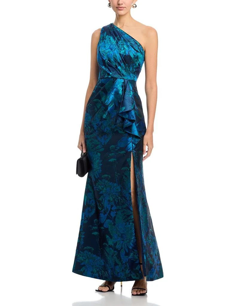 green satin prom dress Dark Green Satin Party Dress Appliqued V Neck Prom Dress with High Slit ARD3080