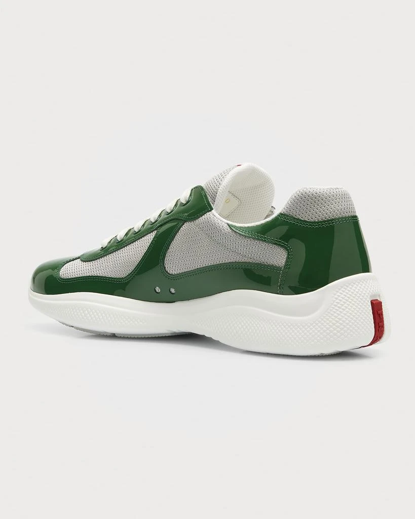 Prada Men's America's Cup Patent Leather Patchwork Sneakers 5