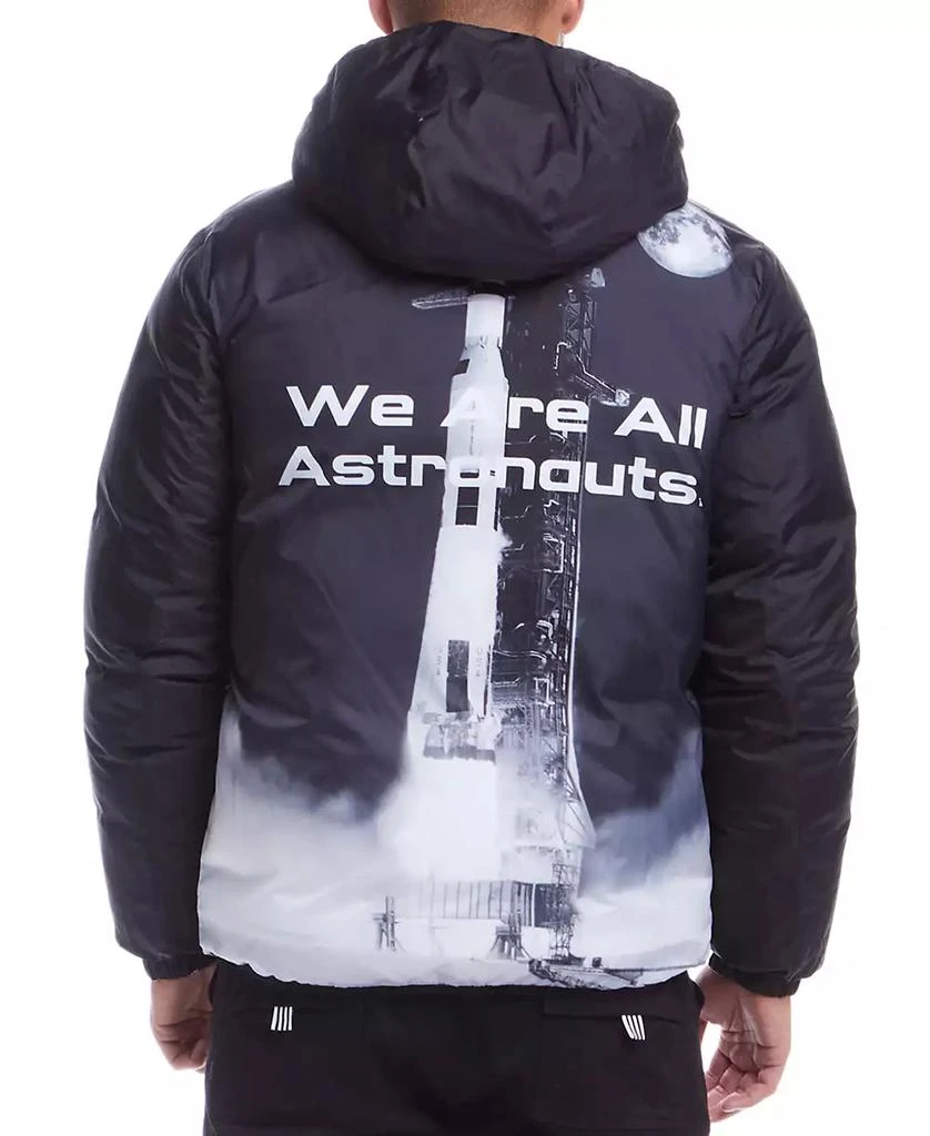 Space One Men's NASA Inspired Reversible Puffer Jacket 6