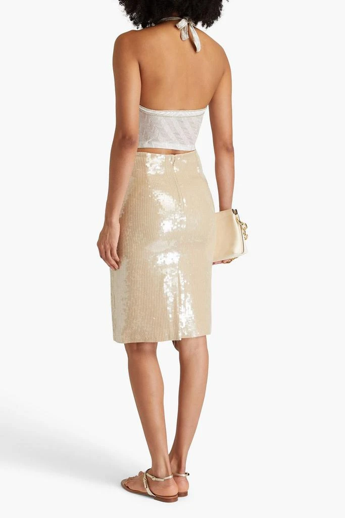 Missoni Cropped metallic crochet-knit halterneck top 3