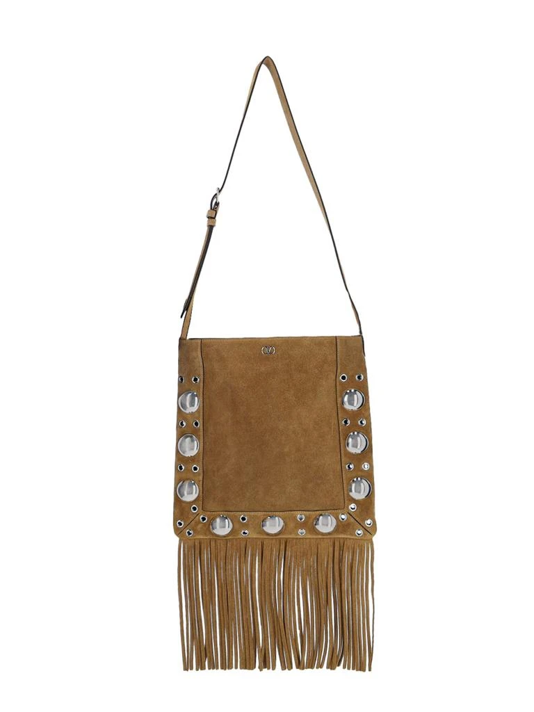 Valentino Suede Shoulder Bag with Silver Studs