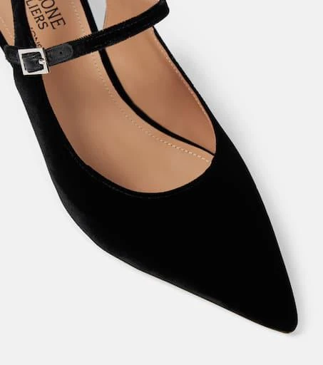 Malone Souliers Karla 45 velvet slingback pumps 5