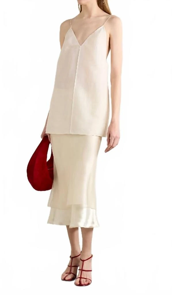 Khaite Monina Skirt In Cream 1