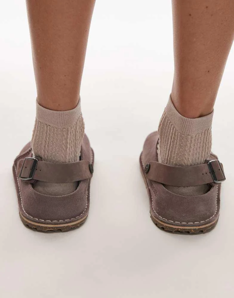 Birkenstock Birkenstock Lutry suede shoe in washed purple 3