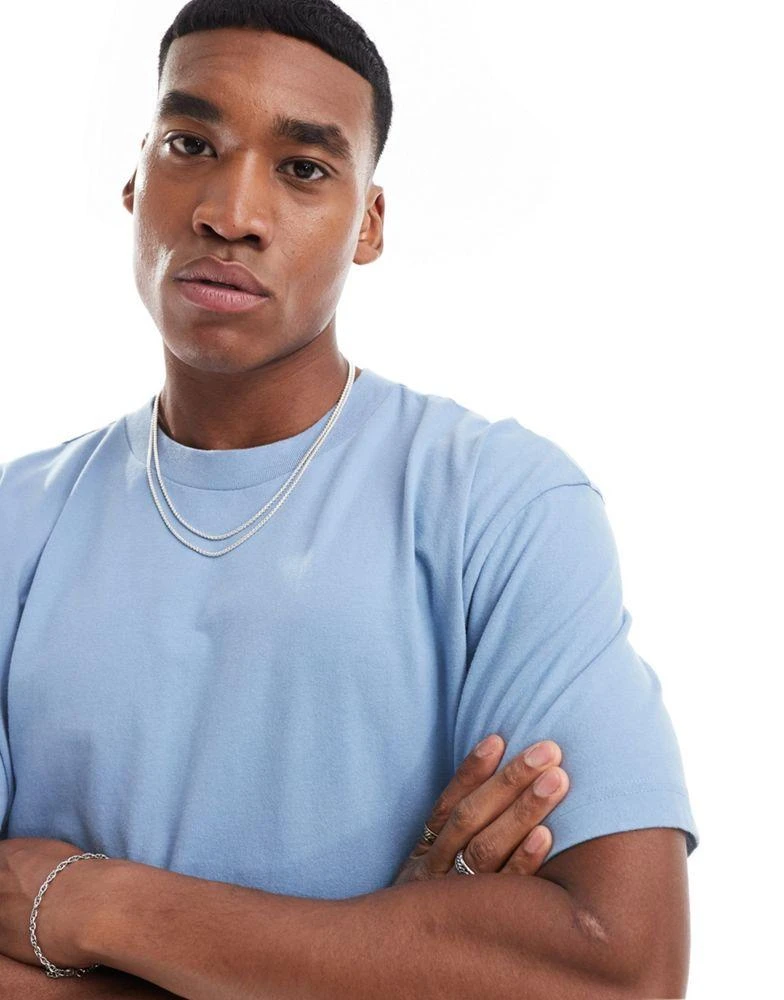 HOLLISTER Hollister heavyweight boxy fit t-shirt in blue 3
