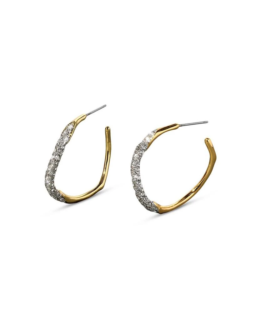 Alexis Bittar Two Tone Pave Hoop Earrings 3