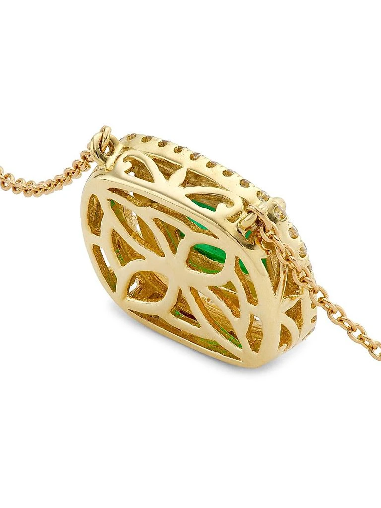 Saks Fifth Avenue Collection 14K Yellow Gold, Emerald & 0.33 TCW Diamond Necklace 4
