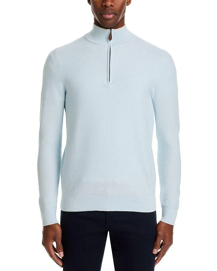 The Men's Store at Bloomingdale's Birdseye Knit Quarter Zip Sweater - Exclusive 3