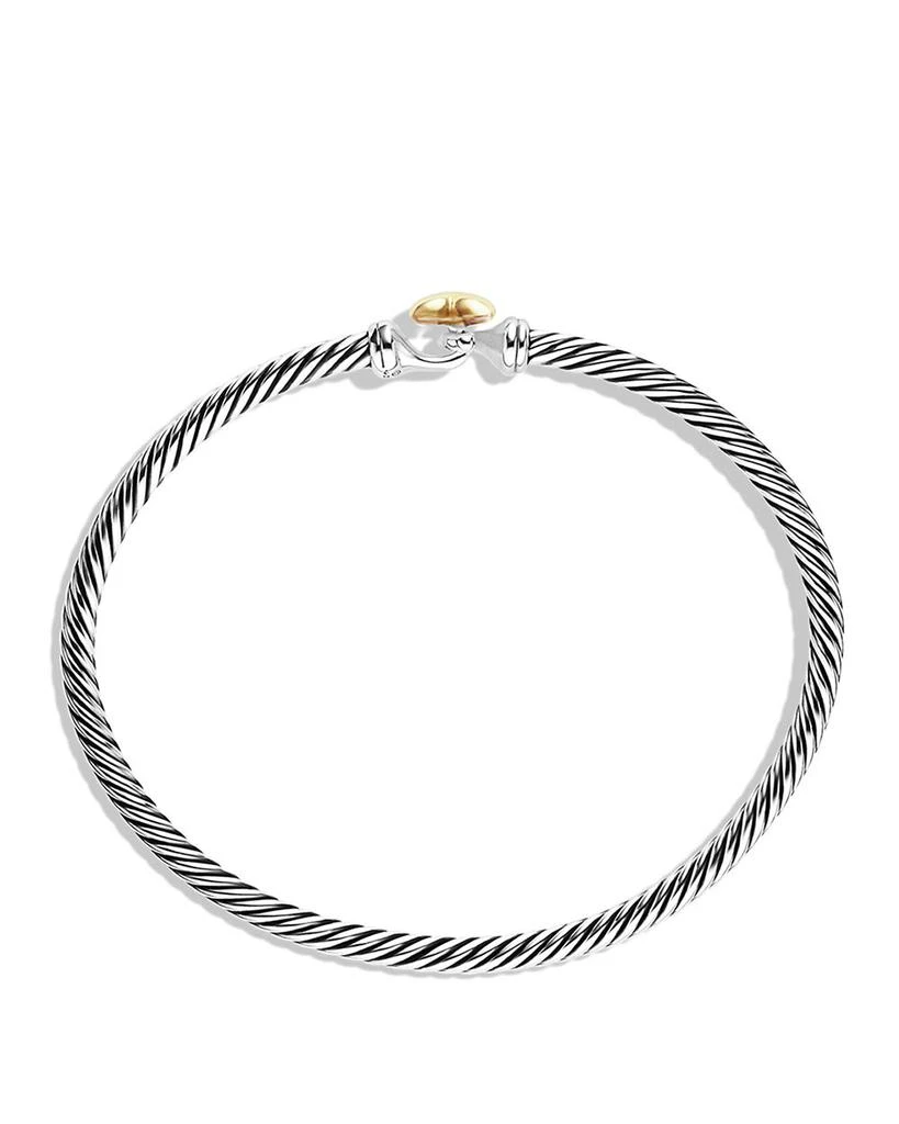 David Yurman Cable Collectibles® Heart Bracelet in Sterling Silver with 18K Yellow Gold, 3mm 5