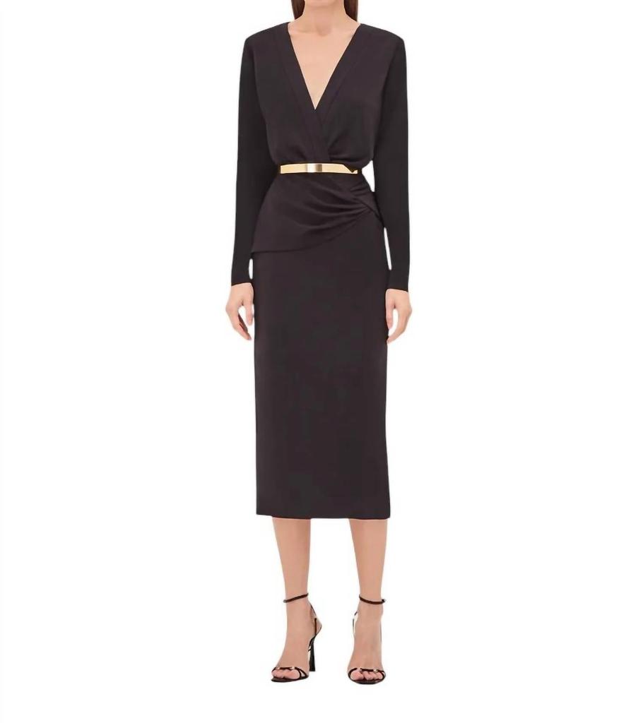 Alexis Frasier Midi Dress In Black