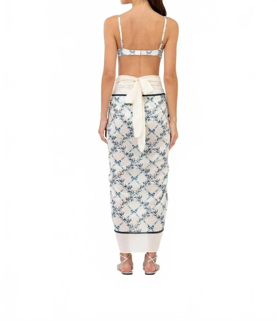 Agua by Agua Bendita Lavanda Gloriosa Pareo In Neutral/blue 2