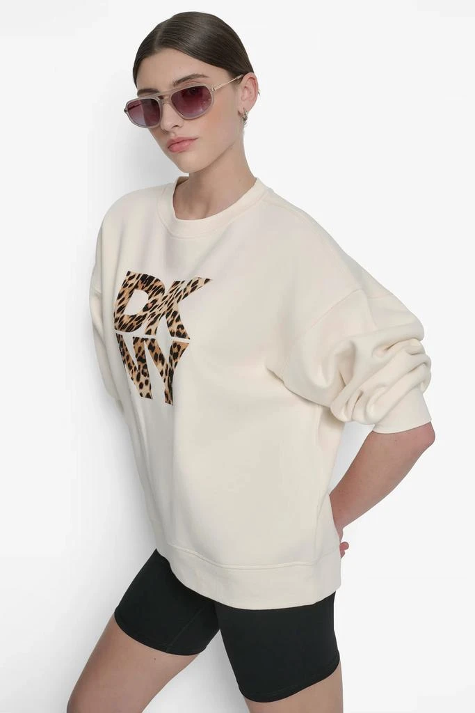 DKNY DKNY STACKED ANIMAL PRINT FLOCKING LOGO LONGLINE 3