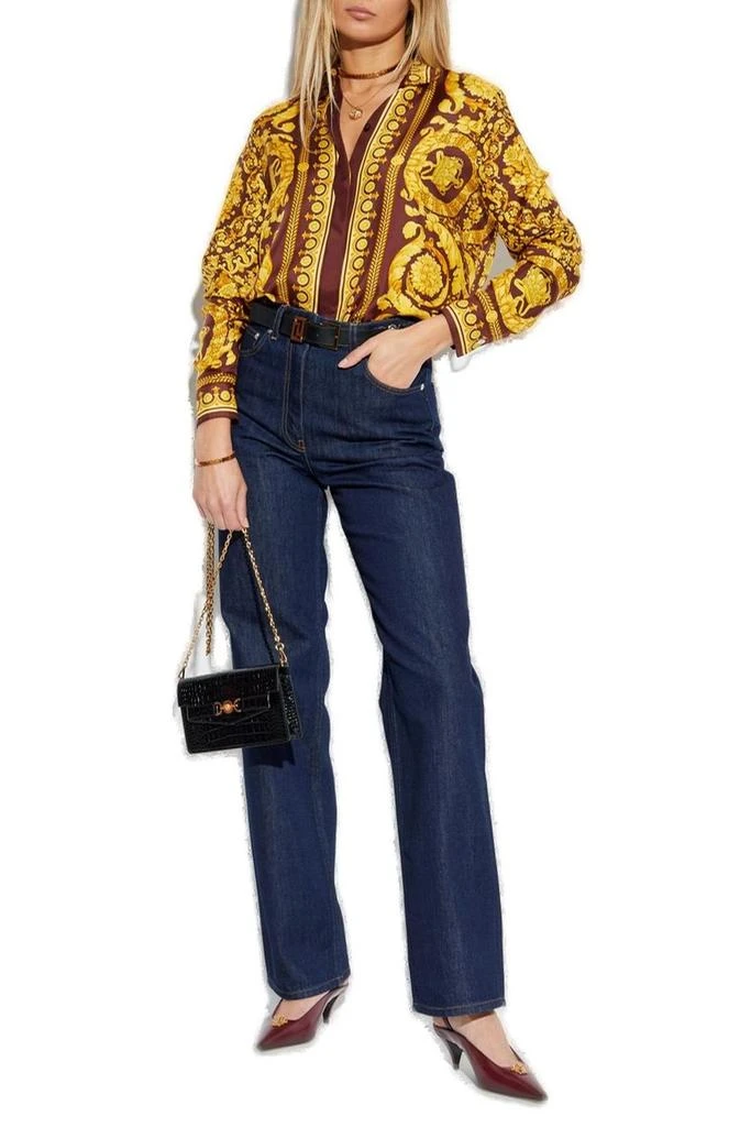 Versace Versace Baroque Pattern Long Sleeved Shirt 4