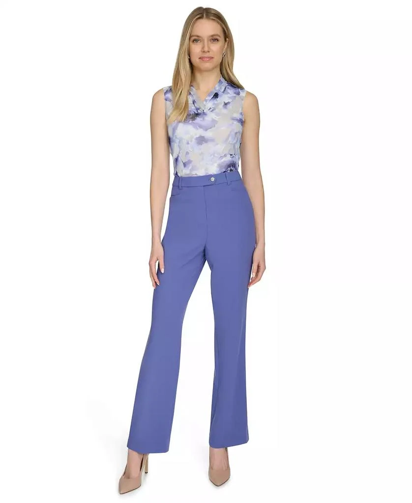 Calvin Klein Petite High-Rise Straight-Leg Pants 4